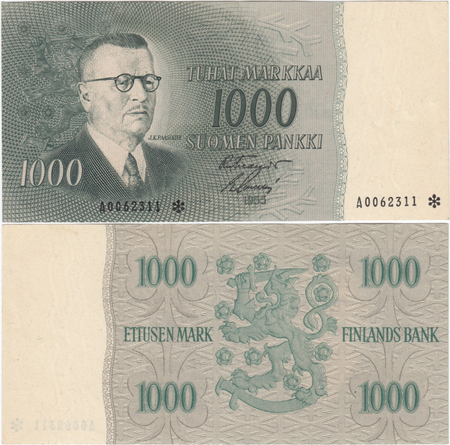 1000 Markkaa 1955 A0062311*